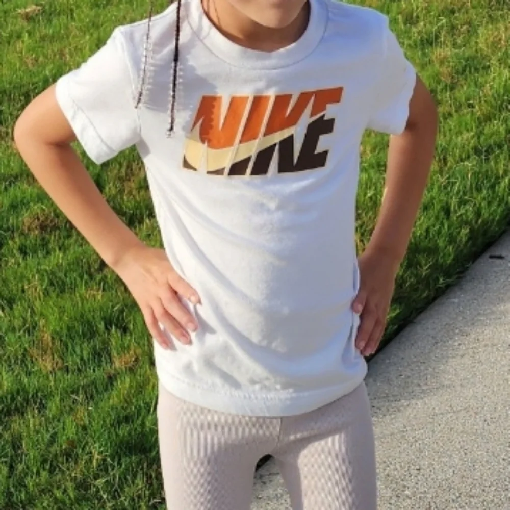 Nike Kids Gradient Logo White T-Shirt